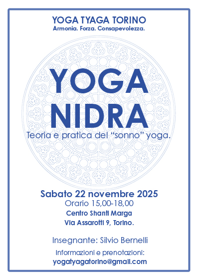 Yoga Nidra. Sabato 22 novembre, ore 15.00-18.00